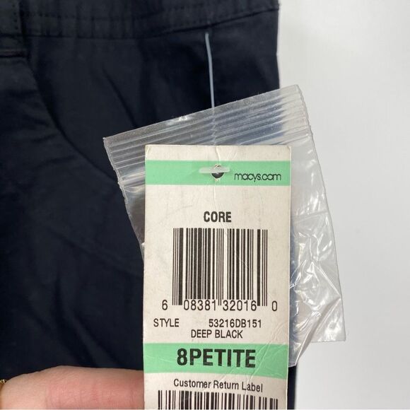 Style & Co. Core Women’s Black Foldable Hem Thin Pants size 8P - Picture 2 of 3